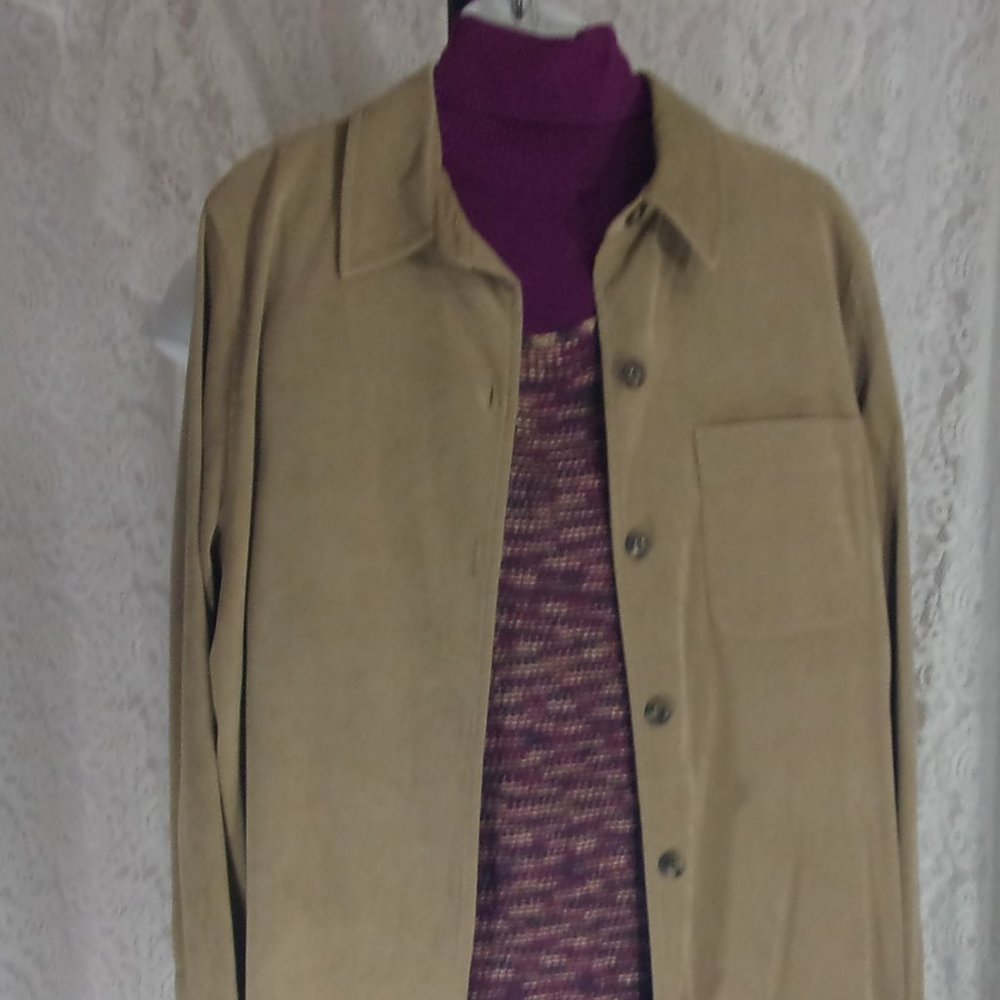 Sag Harbor 3 pcs set Tan Jacket Pant Skirt Suit Weekender Size 12